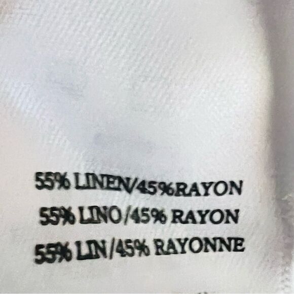 RAILS Thea Tie Waist Linen Blouse Top, Tie-dyed, Blue/White, Summer Vacation NWT - Picture 14 of 17